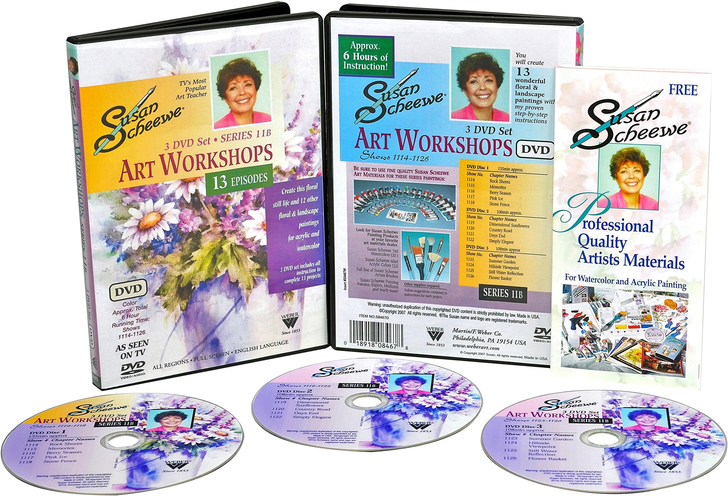 SCHEEWE ART ACRYLIC WORKSHOP 3 DVD SET SERIES 11B--13 EPISODES