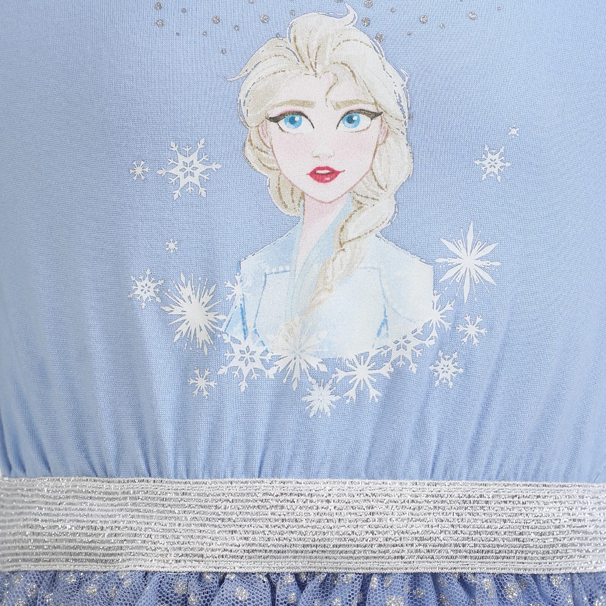 Disney Frozen Elsa sukienka z długim rękawem dla małych dzieci i małych dziewczynek - niebieska