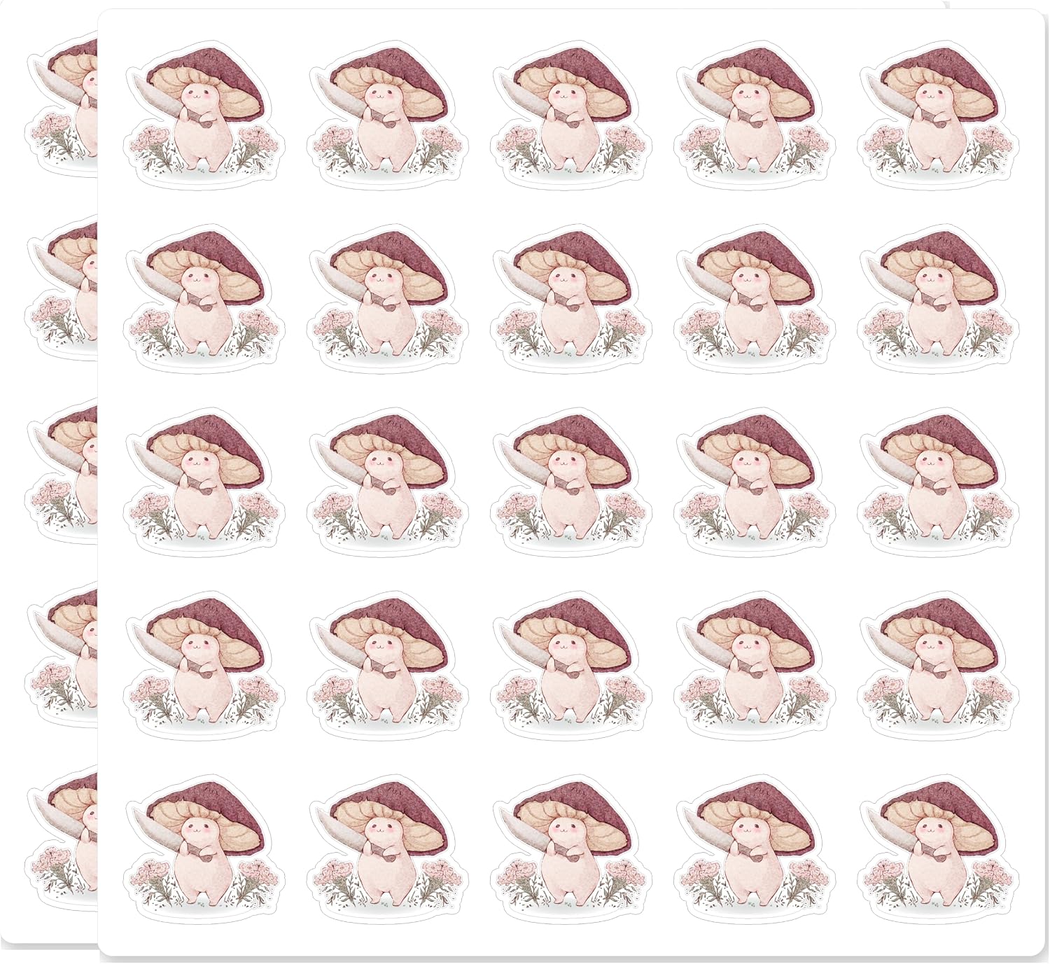 Let Me See What You Have Little Mushroom Scrapbook Stickers 50 Pack 1 Inch