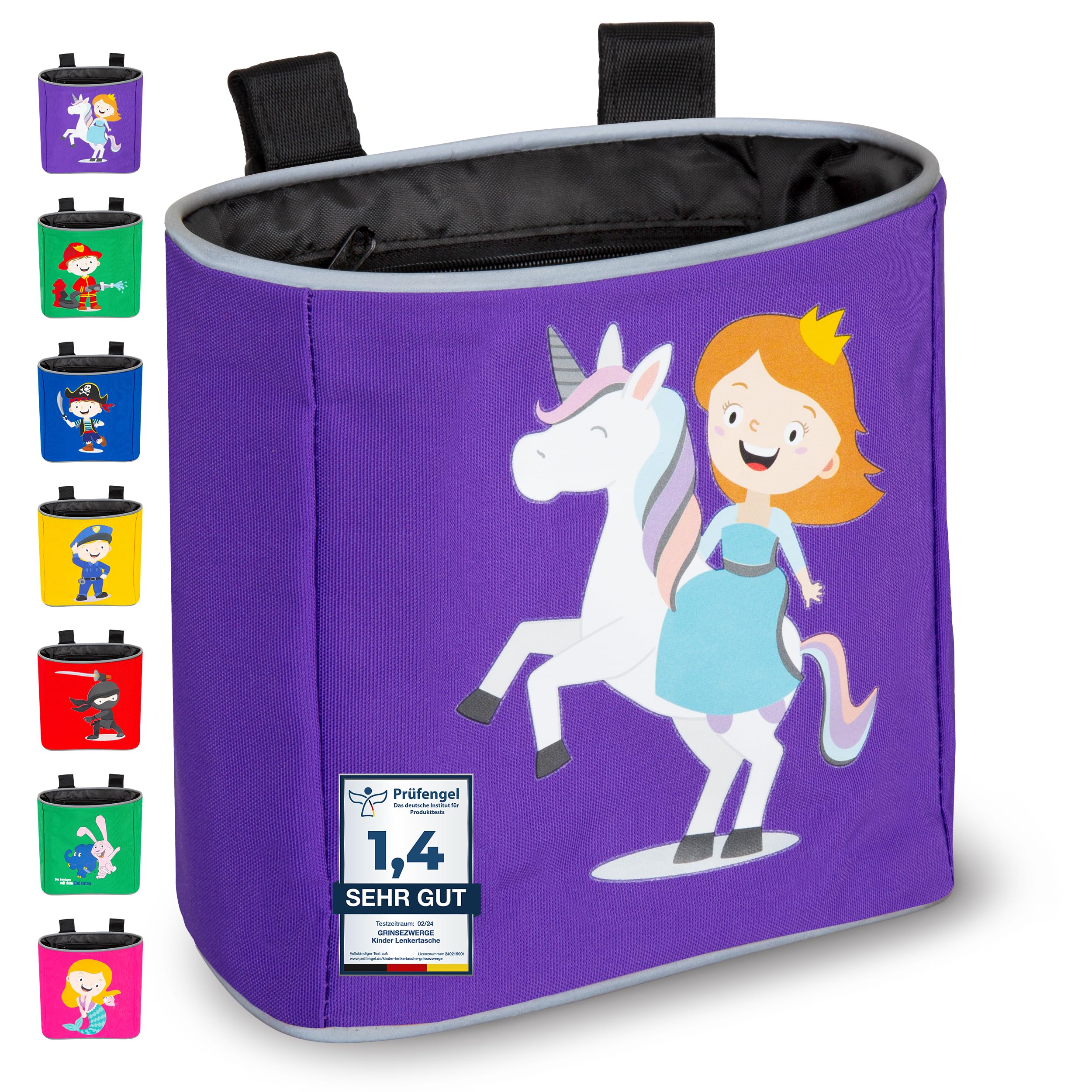 GRINSEZWERGE Kinder Laufrad Lenkertasche Fahrrad, Lenker Fahrradkorb Fahrradtasche Laufradtasche Lenkerkorb