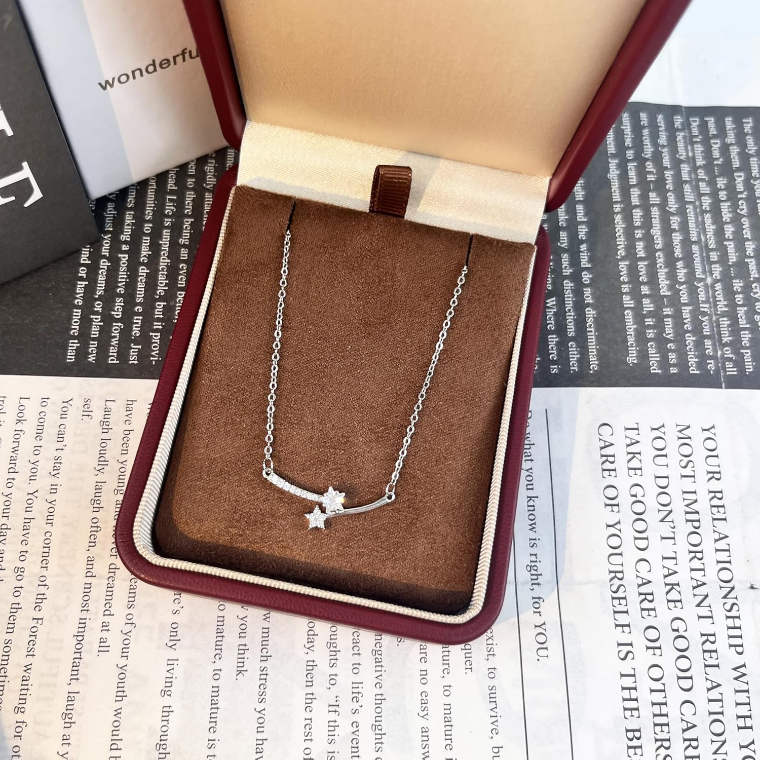 Two Piece Y2k Irregular Starlight Necklace for Women Snake Bone Chain Pendant Jewelry Collar Chain Blue - Image 4