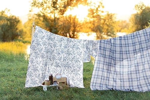 Vista 115 de Laura Ashley - Juego de sábanas de tamaño individual, juego de ropa de cama de franela de algodón, cepillado para mayor suavidad y comodidad