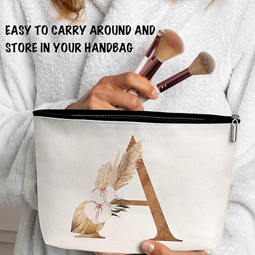 Miniatura 4 de ONDTOM Bolsa de maquillaje personalizada A-Z, Con color, Letra a