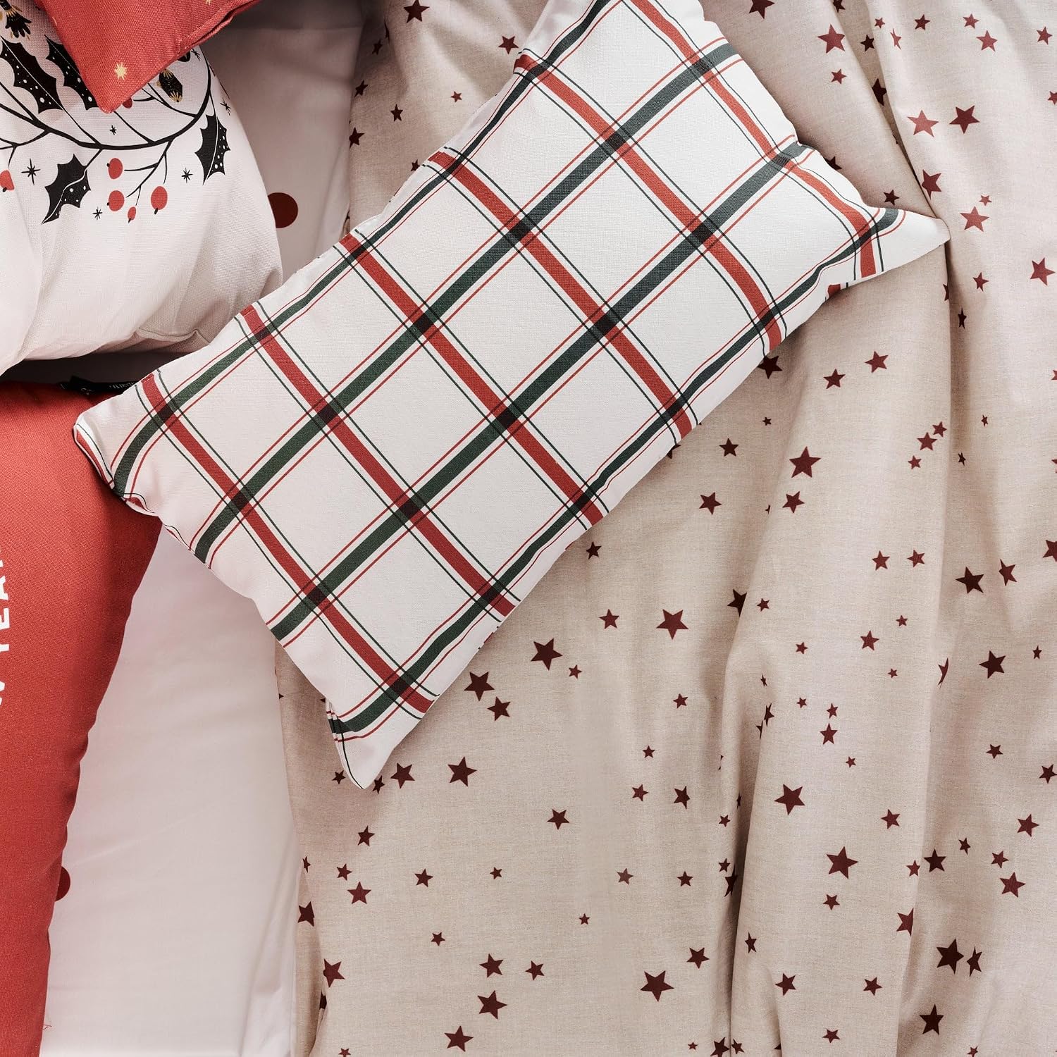BELUM | Christmas Duvet Cover 50% Cotton - 50% Polyester, Duvet Cover with Buttons Lapland 13 90 (155x220)