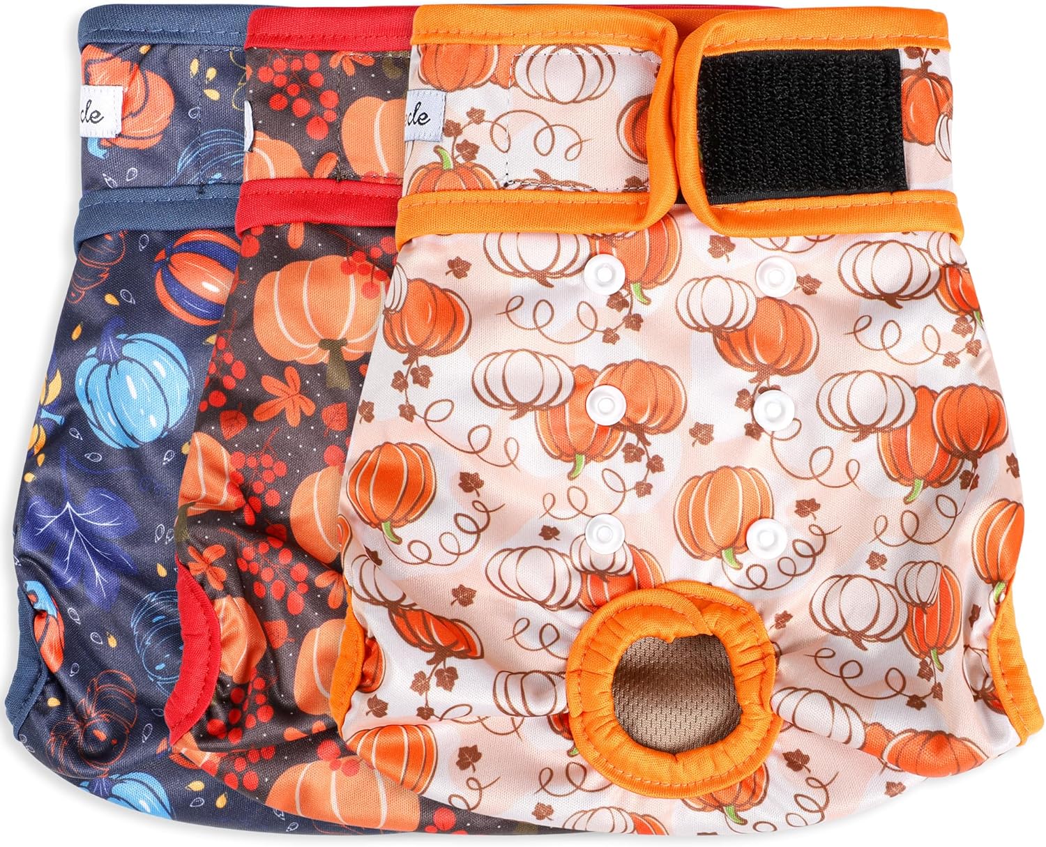 Female Dog Diapers - Premium Reusable Diapers for Doggie in Heat - Highly Absorbent Dog Diapers Female for Pet Incontinence with Adjustable Snaps Pumpkin, XXL XX-Large(27.5"-33"Waist) Pumpkin