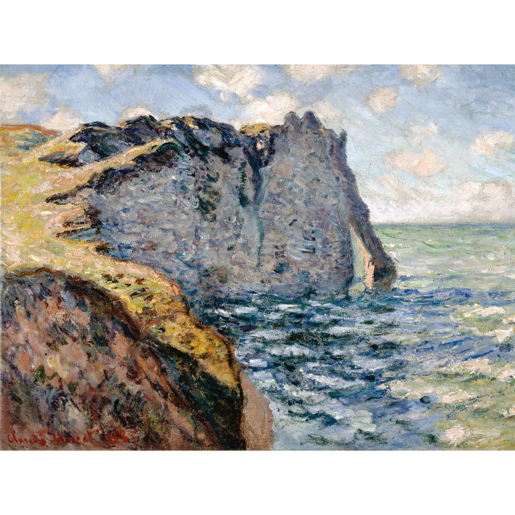 Claude Monet The Cliff Of Aval Etretat Large Art Print Poster Wall Decor Premium Mural