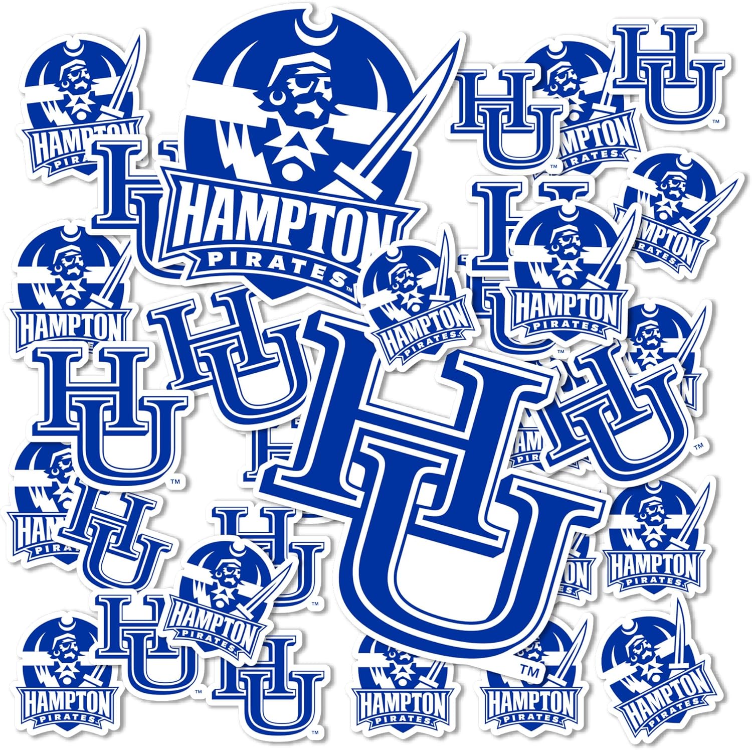 Desert Cactus Hampton University Sticker Virginia Pirates Vinyl Decals Laptop Water Bottle Car Scrapbook Sheet T1 (Type 1-1)