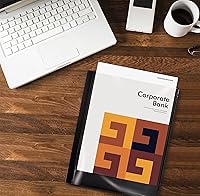 Vista 2 de Better Office Products Libro de presentación encuadernado con 12 bolsillos, color negro con cubierta frontal transparente, 24 páginas protectoras