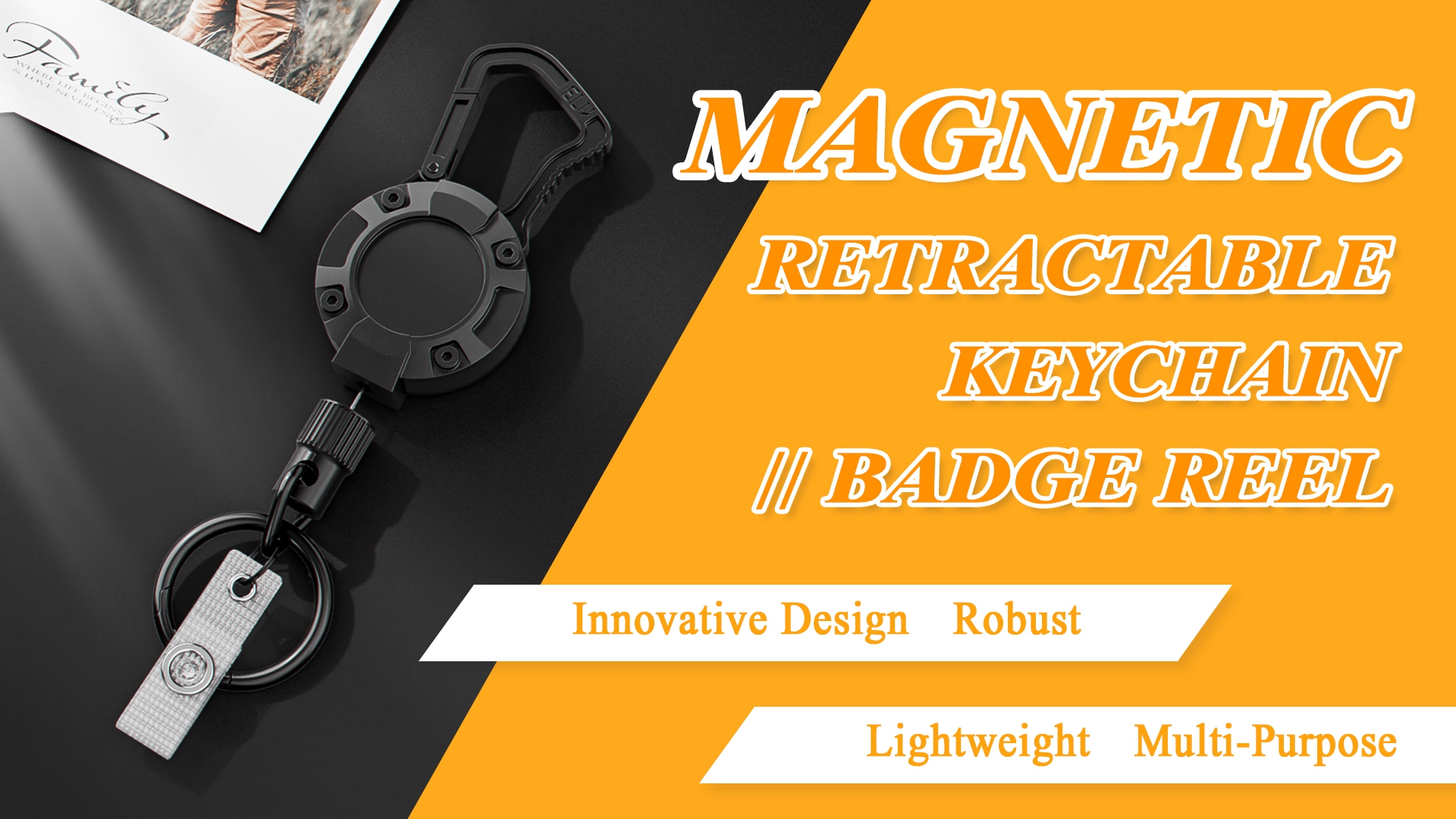 Amazon.com: ELV Retractable ID Badge Holder: Heavy Duty Metal