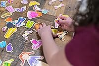 Vista 9 de TS Shure by Bendon Daisy 50463 - Muñeca magnética de madera para niñas, 40 piezas