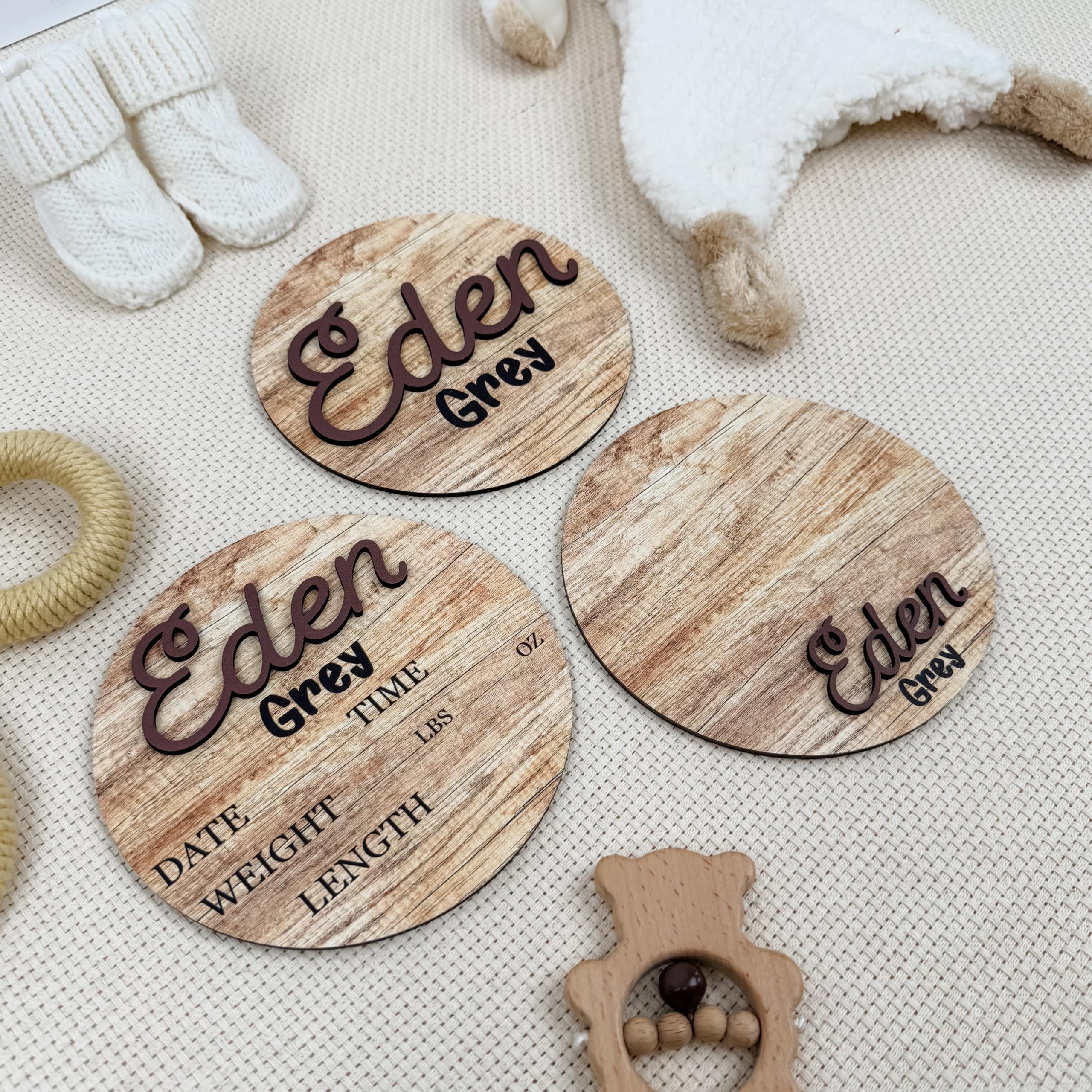 Birth Announcement Signs for Hospital, Newborn Photoshoot Props, Baby Birth Stats, Name Reveal, Baby Shower Gifts, Nursery Name Signs, Gender