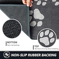Vista 4 de Timo Tapete para interiores, tapete para puerta delantera de 20 x 32 pulgadas, tapetes súper absorbentes para perros, tapete delgado lavable