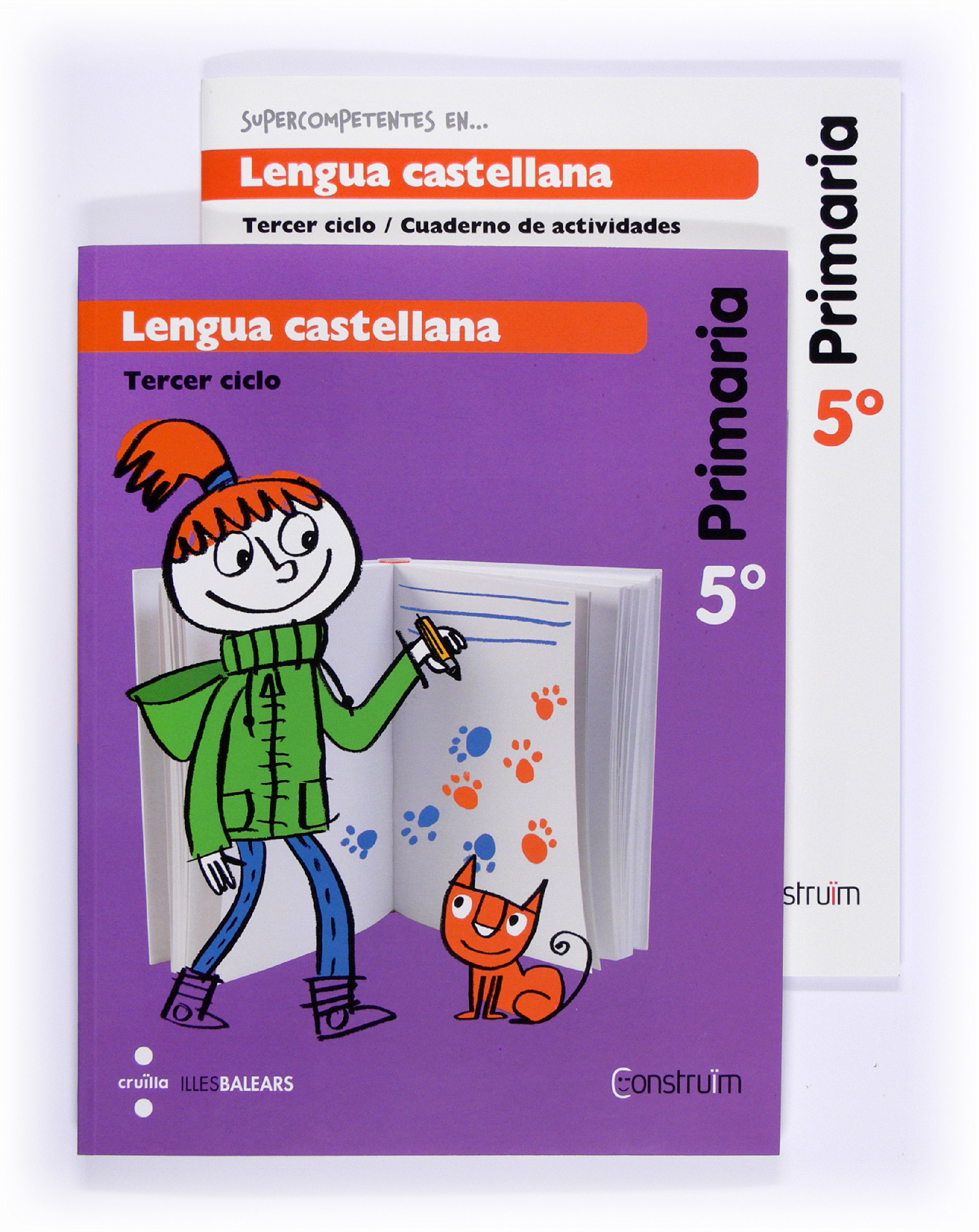 Lengua castellana + Cuaderno de actividades Supercompetentes. 5 Primaria. Construïm. Illes Balears - 9788466135146