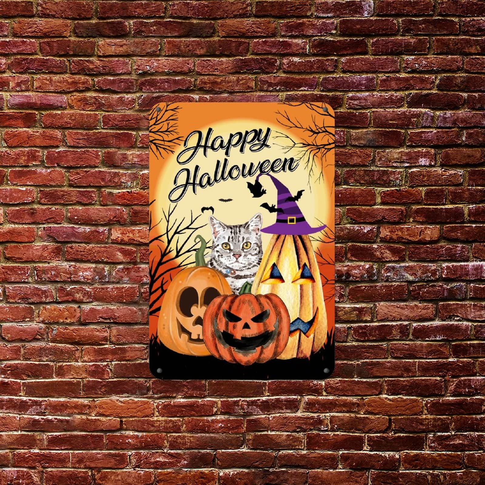 Targa In Metallo Retrò Divertente Per Halloween Con Scritta Please Take One If You Dare Then Run, 20x30 Cm