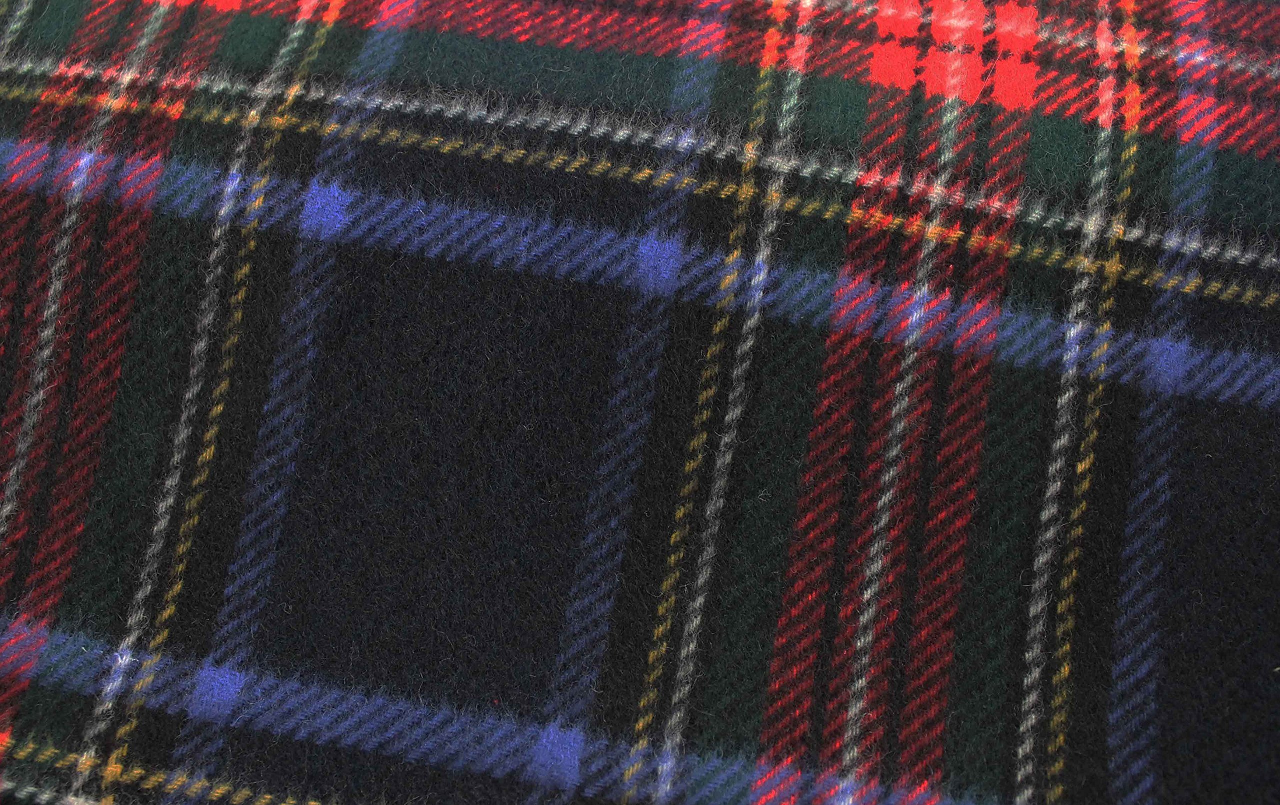 Rotfuchs Sciarpa in cashmere Sciarpa invernale Sciarpa uomo Warm & Soft Check multicolore Made in Germany (180 x 31 cm, nero)