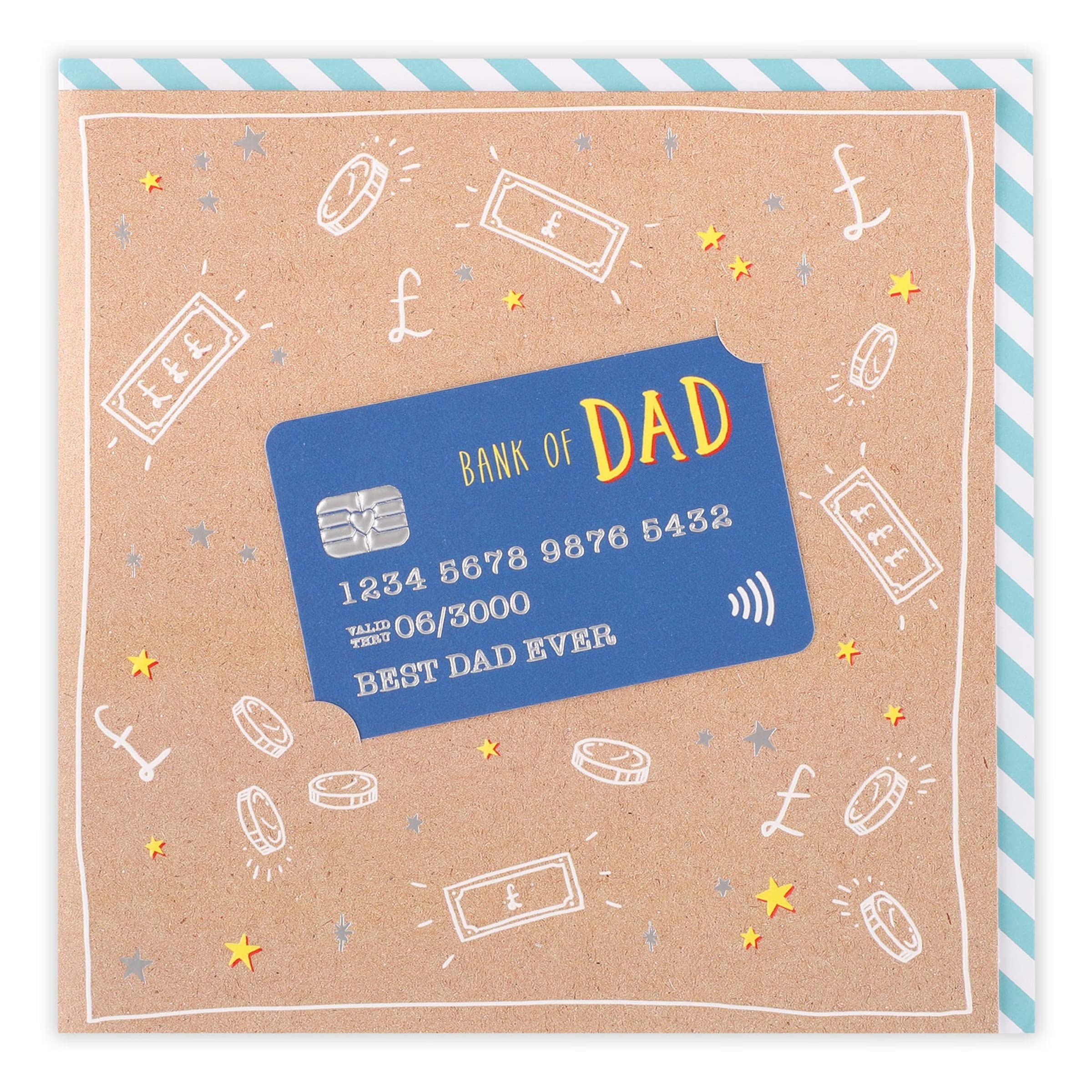 Clintons: Traditional Father's Day Card. Bank of Best Dad Fathers Day Card, Fathers Day Card for Dad, Father s Day Card, 159 x 159, multi-color, 1165733