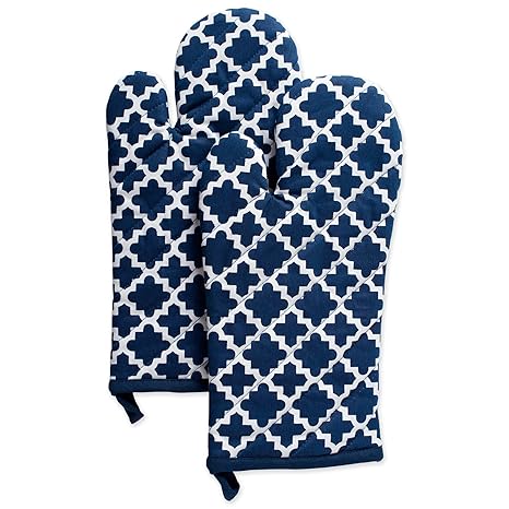 DII Cotton Lattiece Oven Mitts, 13 x 7
