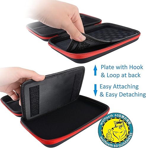 Miniatura 5 de Wolfteeth Estuche de vapor de 13 pulgadas, bolsas de vapor de carcasa dura negra, suministros organizados, bolsa de vape, se adapta a bobinas,