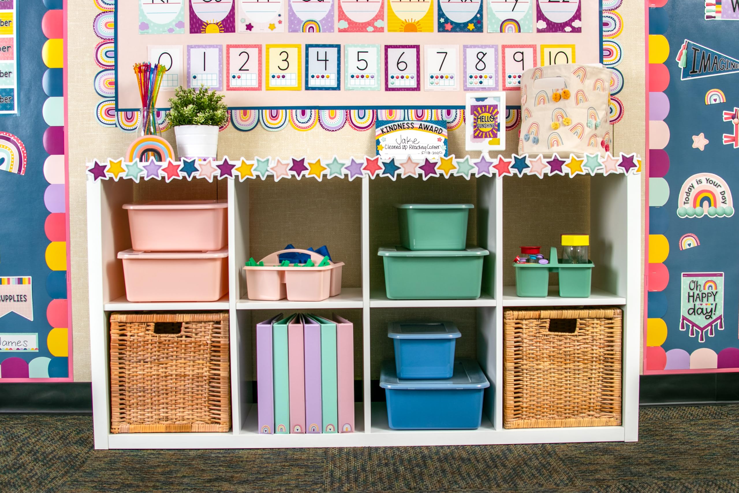 Teacher Created Resources Blush TCR2088584 Lot de 6 petites boîtes de rangement en plastique