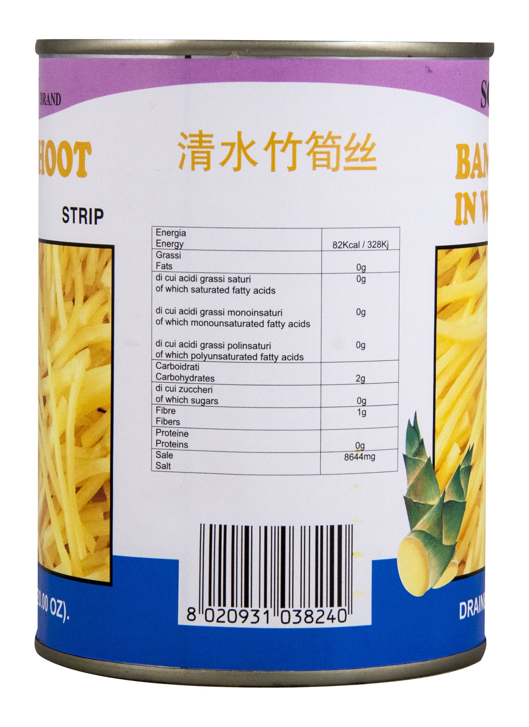Songyou Germogli di Bambù a Strisce - 567 gr