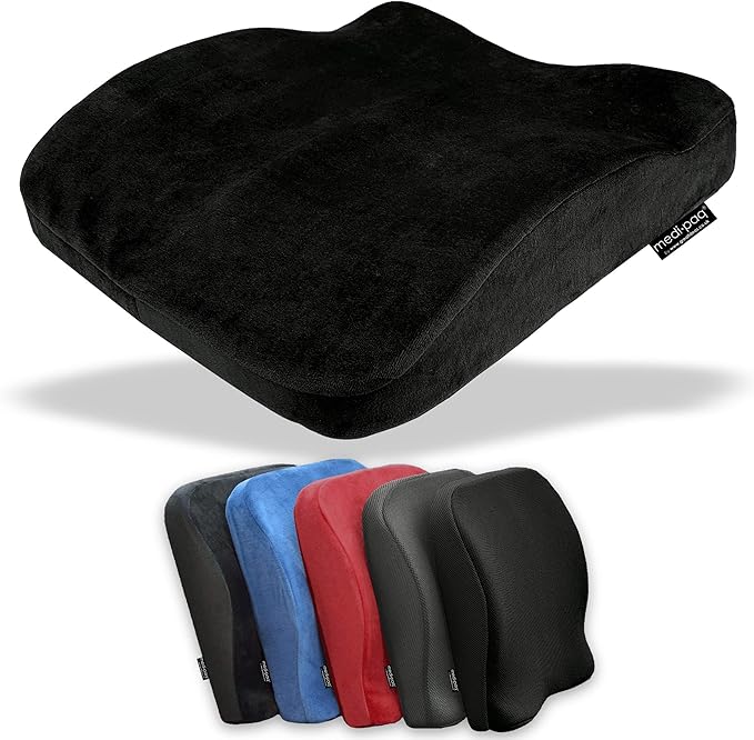 Medipaq Memory Foam Seat Cushion 1x Memory Foam Cushion to Improve Posture Seat Cushion for