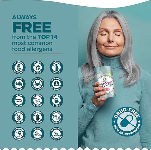 Miniatura 6 de NUTRAMIN Gomitas multivitamínicas para aumentar el estado de ánimo, deliciosas y deliciosas gomitas de magnesio Ashwagandha anti estrés + vitaminas