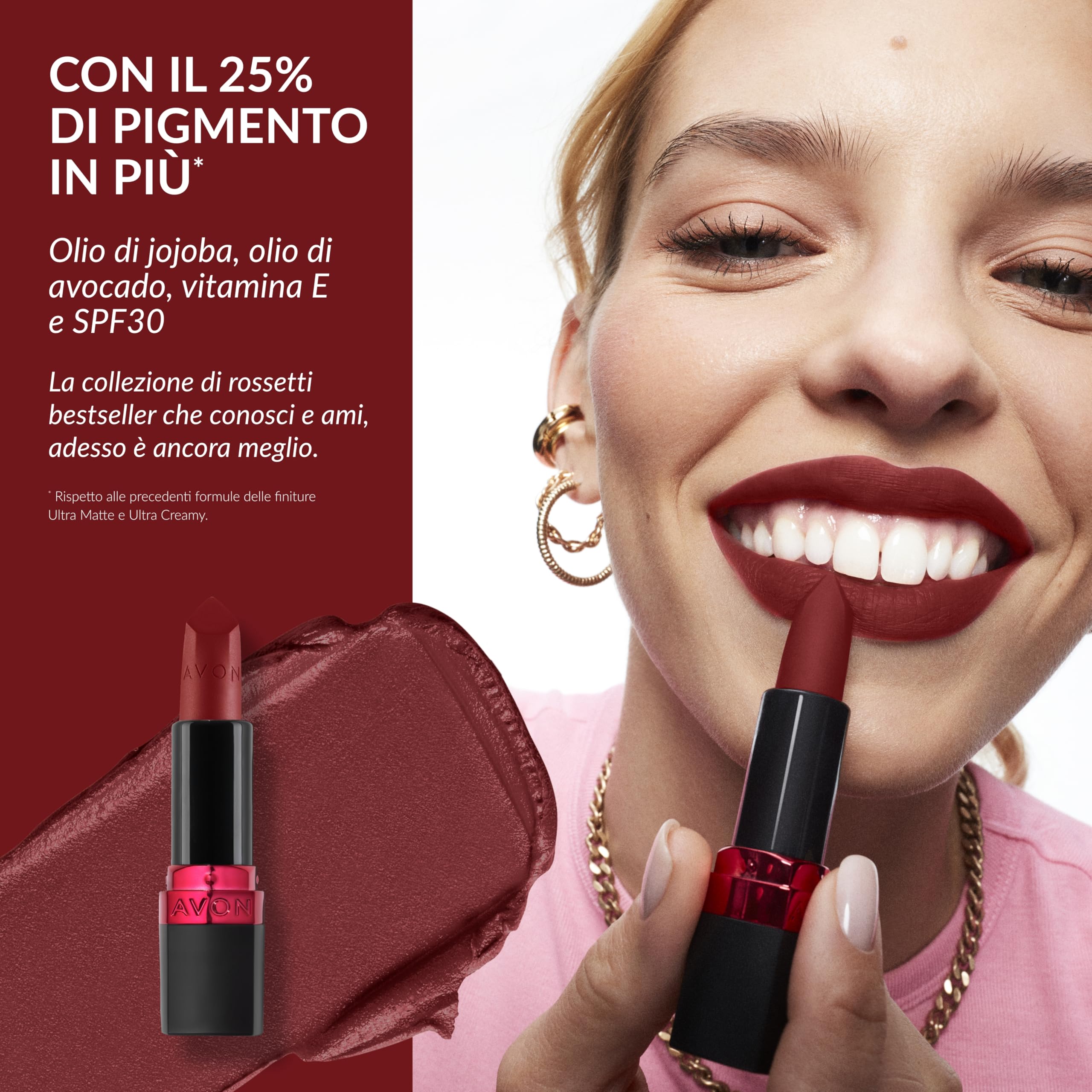 AVON Ultra Matte Lipstick Red Supreme 3.7 g | Ultra Matte Long