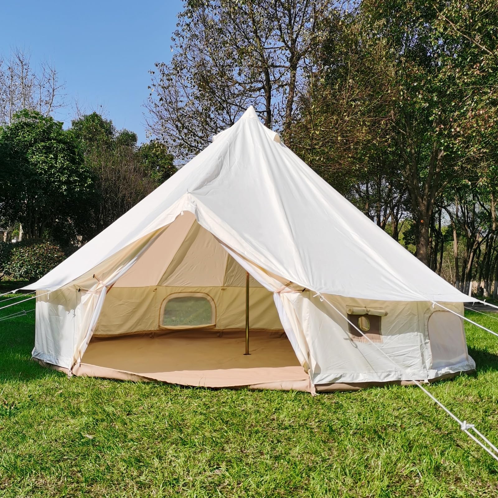 Tenda Da Campeggio Bell Luxe 4M/5M/6M - Impermeabile Oxford - Per Glamping E Festival