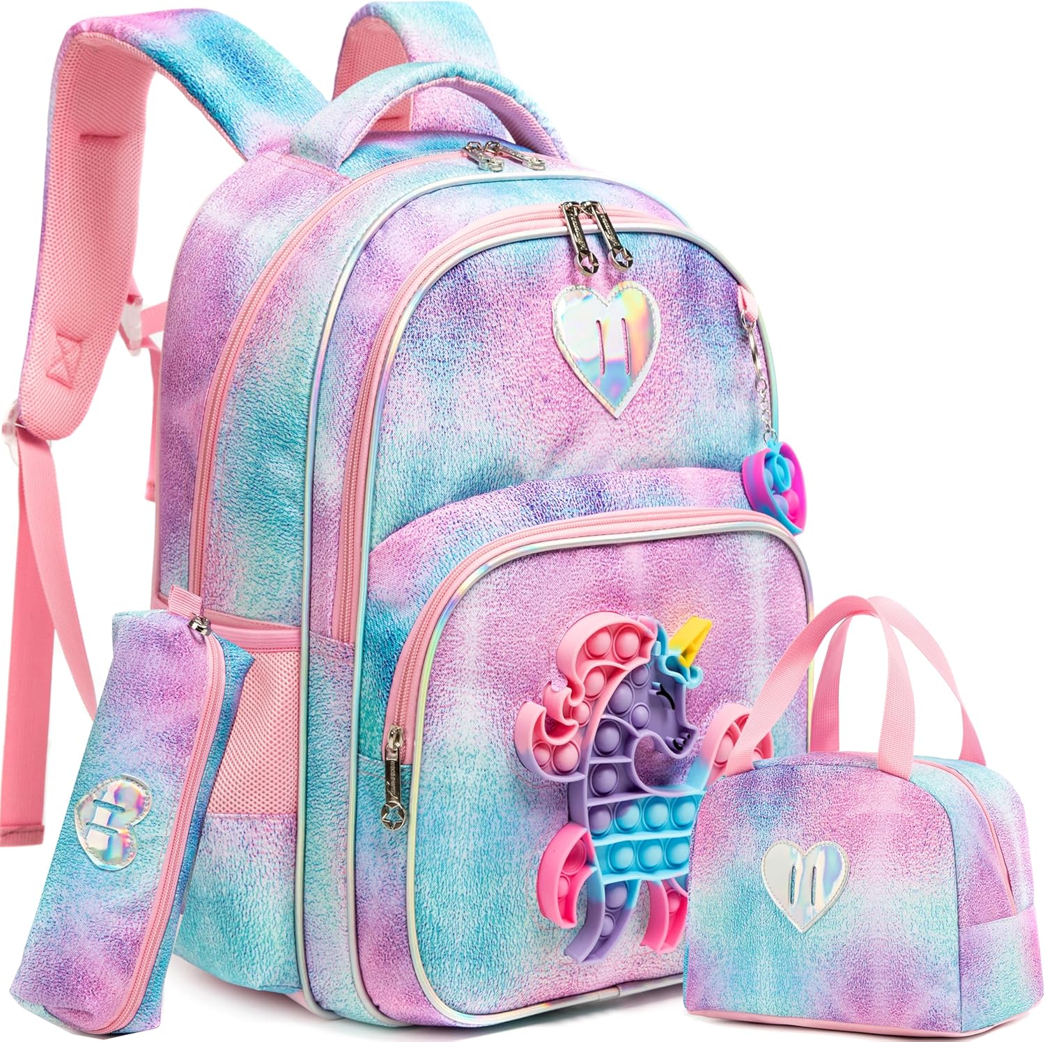 Backpack for Girls Elementary Preschool Kids Lunch Box for School