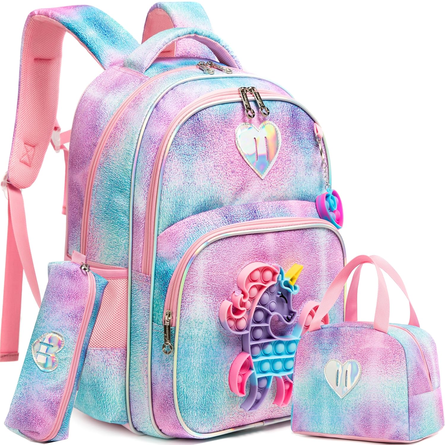 Backpack for Girls Elementary Preschool Kids Lunch Box for School