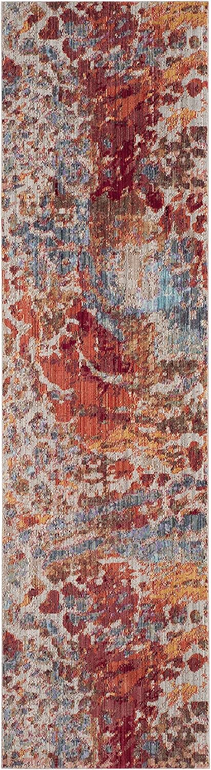 SAFAVIEH Valencia Collection Runner Rug - 2'3" x 10', Multi, Boho Chic Distressed Design, Non-Shedding & Easy Care, Ideal for High Traffic Areas in Living Room, Bedroom (VAL218K)