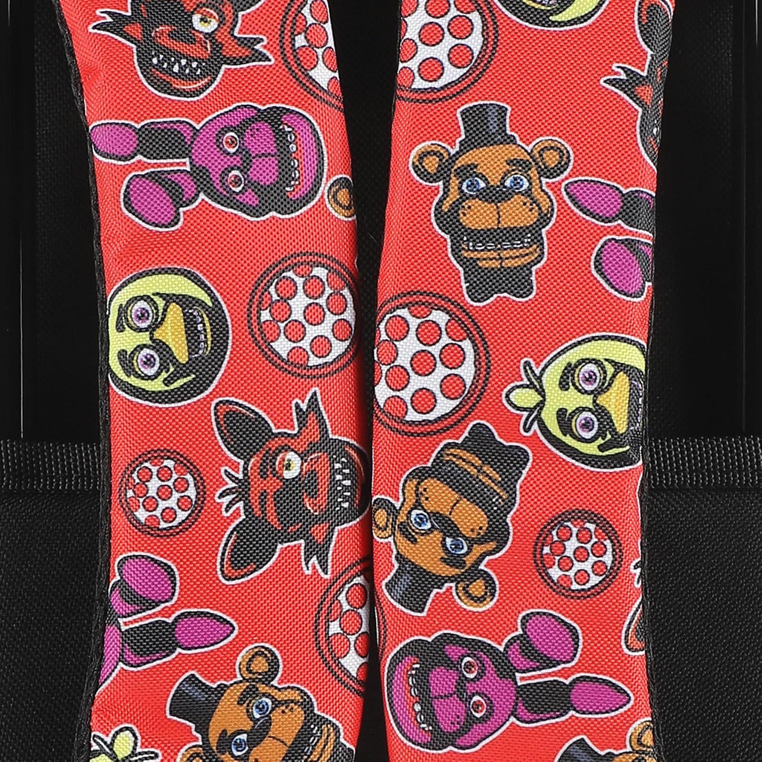 Bioworld Five Nights at Freddy's 16" Rolling Travel Backpack With Wheels And Pizza Keychain thumbnail