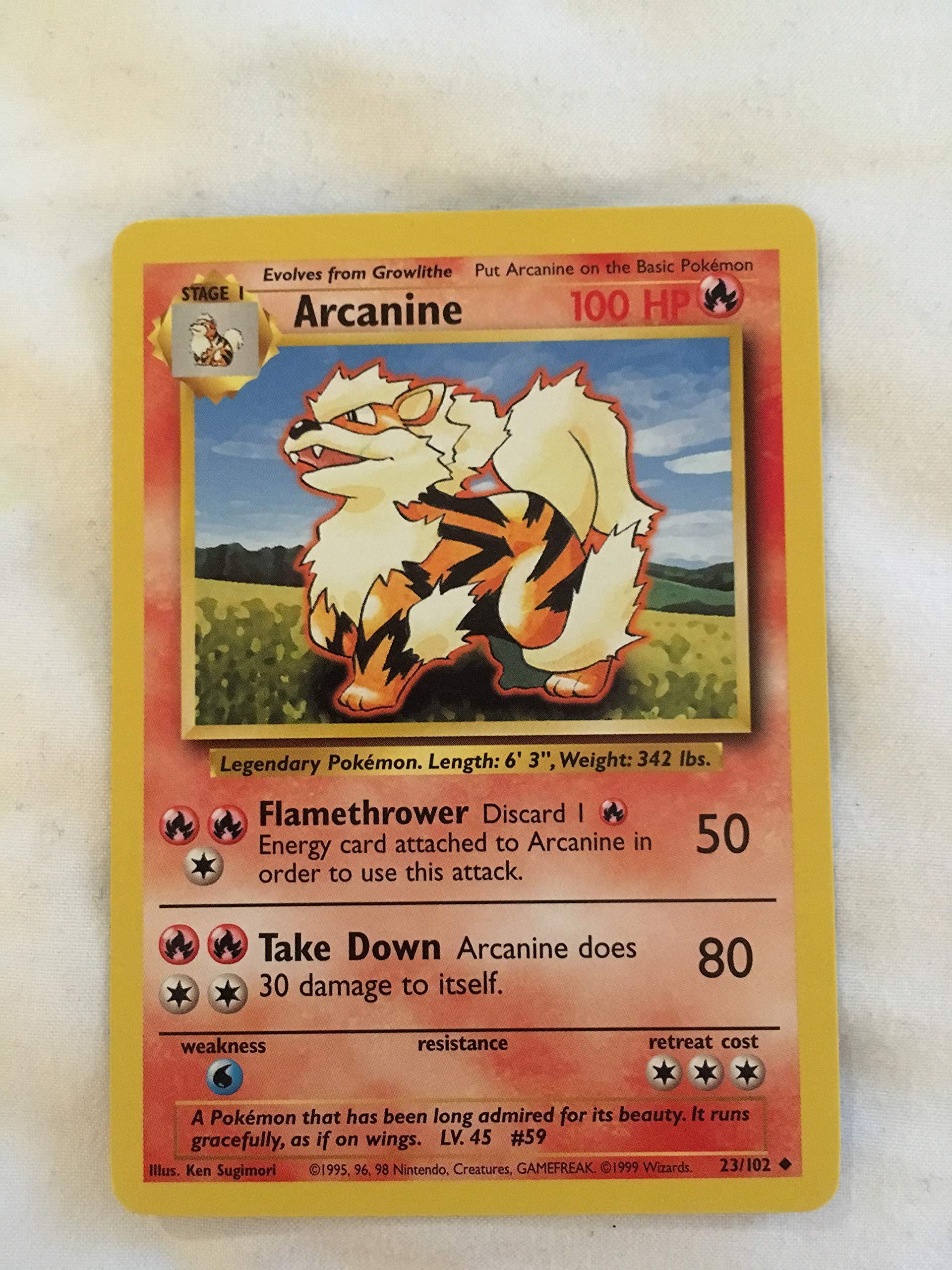 arcanine pokemon card 23 102 Pokemon - Arcanine (23/102)