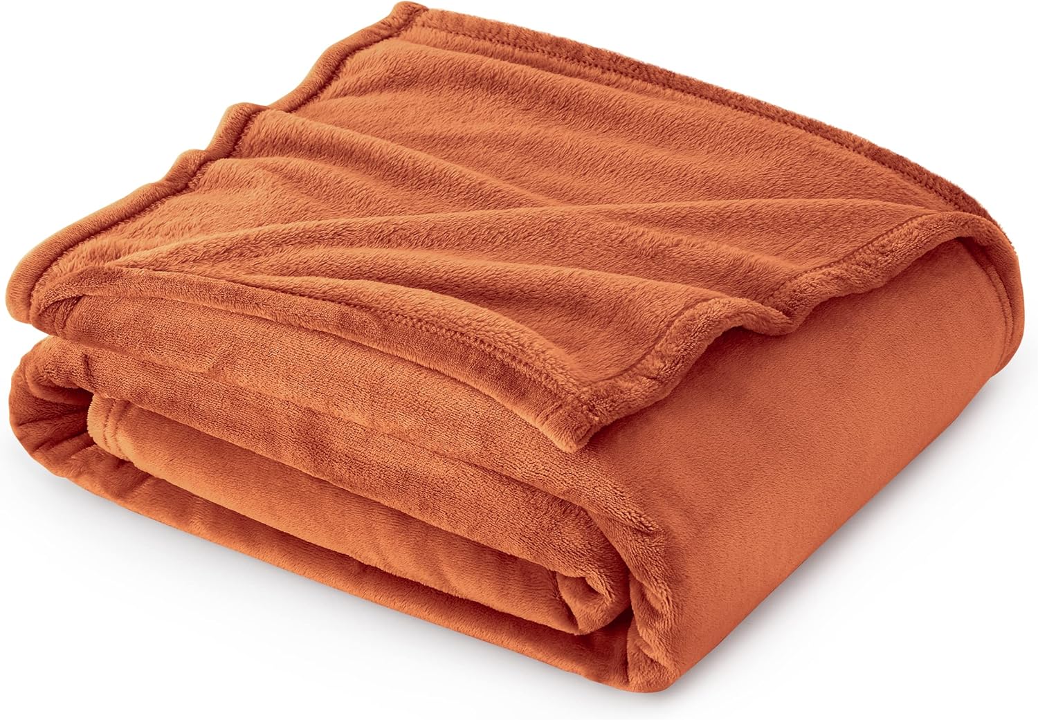 Bedsure Burnt Orange Throw Blankets Fleece Blanket Throw