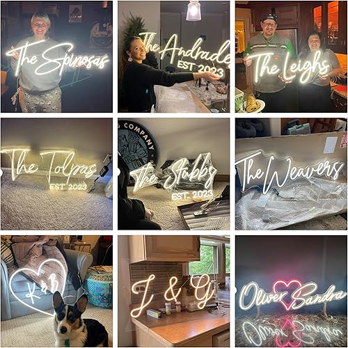 Miniatura 3 de Letreros de neón personalizados, letrero de neón personalizado, luces LED personalizables, para dormitorio, festival de San Valentín, boda,