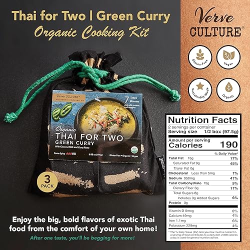Miniatura 2 de Verve CULTURE - Kit de cocina tailandés para dos  Kit de cocina de curry verde orgánico USDA  Auténtica cocina tailandesa  Juego de regalo de cocina