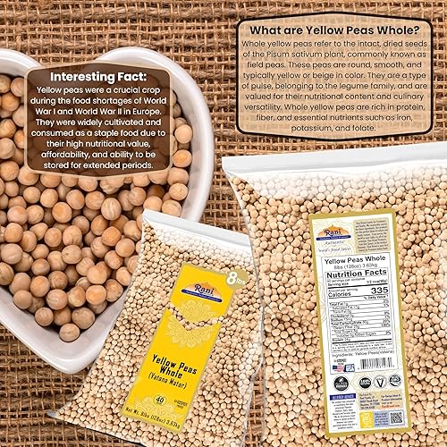 Miniatura 29 de Rani Yellow Peas Split, Dry (Vatana, Matar) 32 oz (2 libras) 31.99 oz ~ Todo natural Vegano Apto para gluten Producto de Estados Unidos