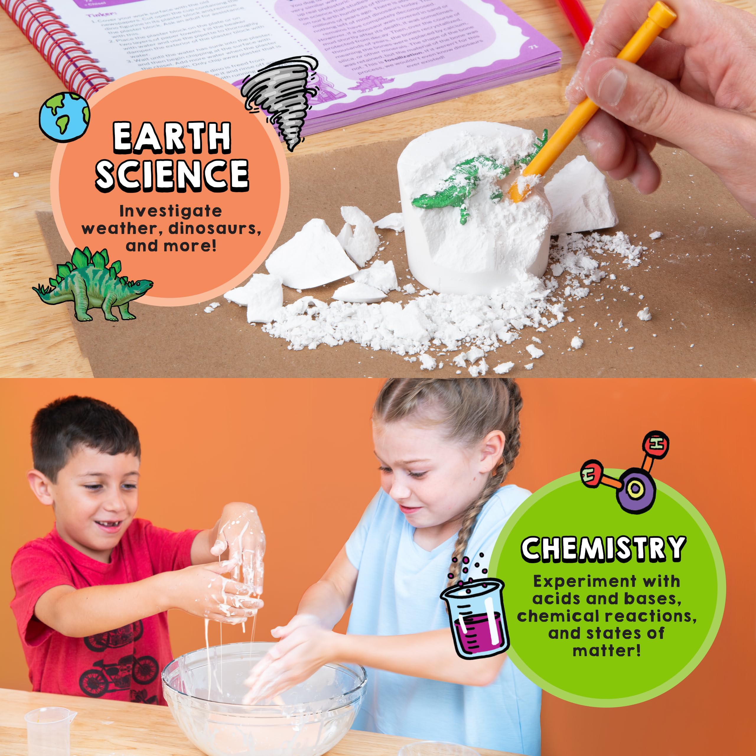 Wow in The World 100 Esperimenti Che Wow Science Kit di Thames & Kosmos, oltre 60 strumenti e materiali, chimica unica, fisica, biologia e scienze della terra Attività w/Science Journal for Ages 6+