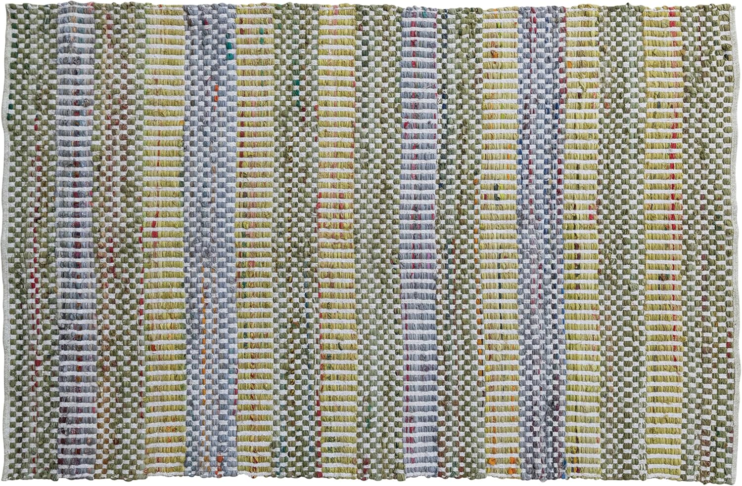 Creative Co-Op Woven Cotton Blend Rug with Stripes, Multicolor