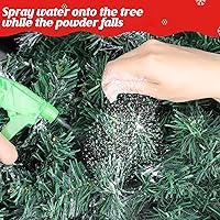 Vista 4 de Snow Flocking Powder, 2 LBS Self-Adhesive Snow Flock for Christmas Tree, White Snow Bond Flock for Artificial Tree Wreath Garland Crafts and Village
