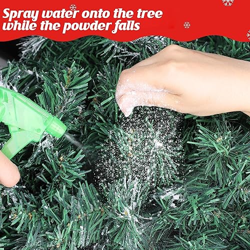 Miniatura 4 de Snow Flocking Powder, 2 LBS Self-Adhesive Snow Flock for Christmas Tree, White Snow Bond Flock for Artificial Tree Wreath Garland Crafts and Village
