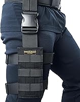 Vista 2 de Plataforma táctica Molle Drop Leg – Universalmente ajustable con panel Molle para acomodar tanto la funda de pierna caída como la correa de pierna