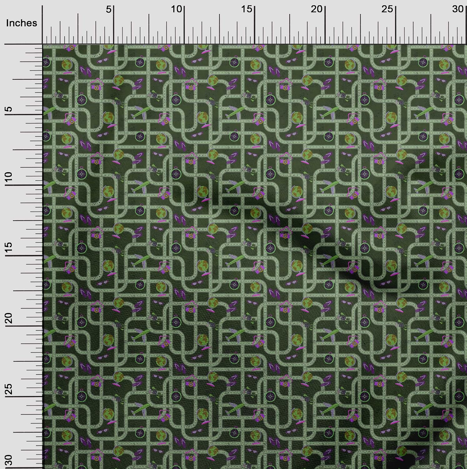oneOone Cotton Cambric Medium Purple Fabric Travel Sewing Material Print Fabric by The Yard 42 Inch Wide-200