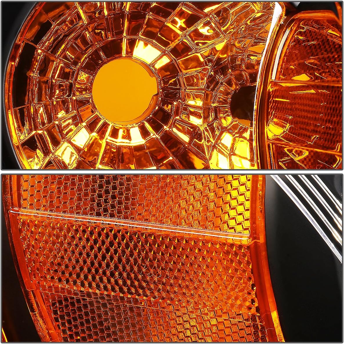 Auto Dynasty OE Style Black Housing Amber Corner Headlight Lamps+Tool Kit Compatible with Chevy Cobalt Pontiac G5 Pursuit 05-10