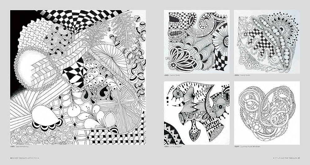 タングルドローイングのアイデア500 線で描くヒーリングアート集