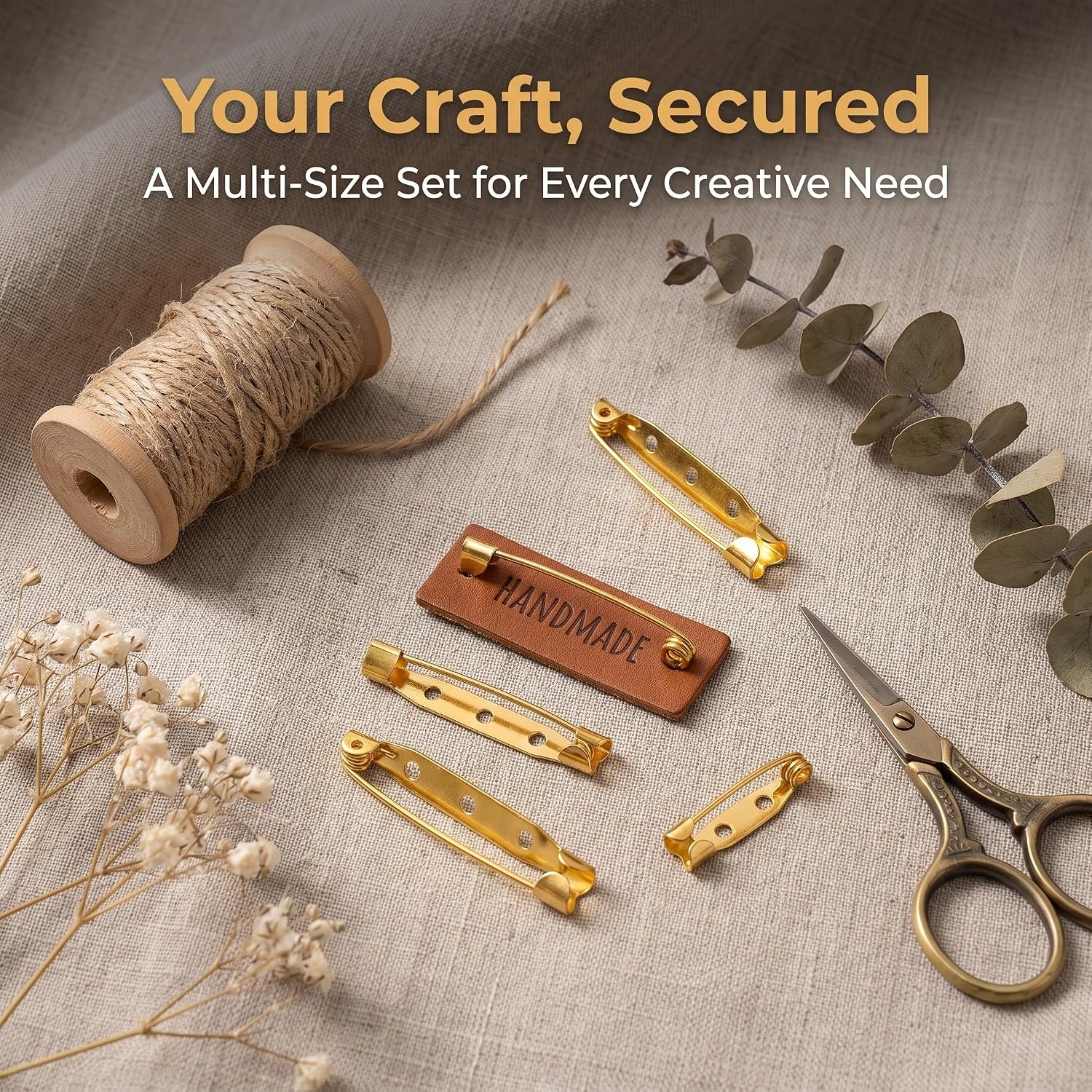 40pcs Golden Metal Brooch Pin Backs for Jewelry Making and Badges