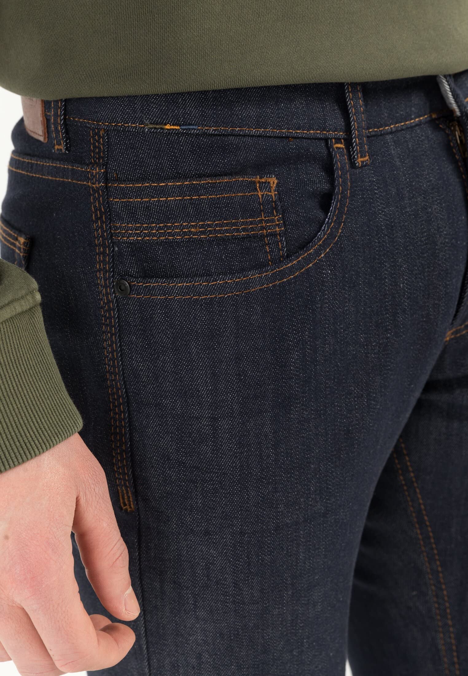 camel active Herren Herren Madison Jeans in Slim Fit – Cotton Mix – Stretch