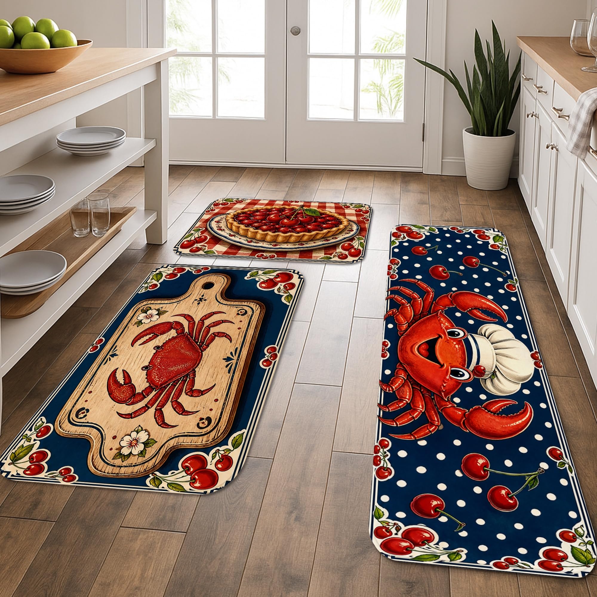 Tapis de cuisine crabe confortables contre le sol froid de la salle de bain