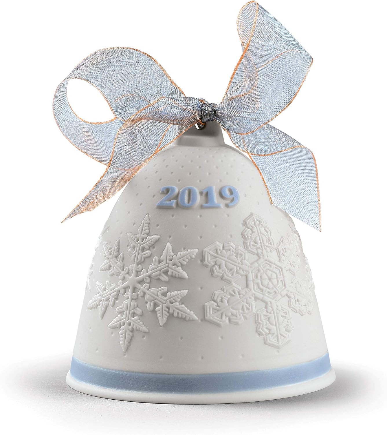 LLADRÓ 2021 Christmas Bell Red. Porcelain Christmas Bell