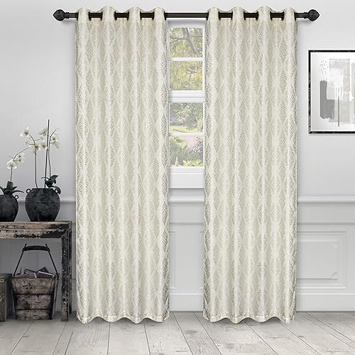 Superior Cortinas, Tratamientos de Ventana, Acentos, Cortinas Cocina, Dormitorio, Oficina, Ventanas de Sala, 8 Ojales, Elegante Formal, Cortinas
